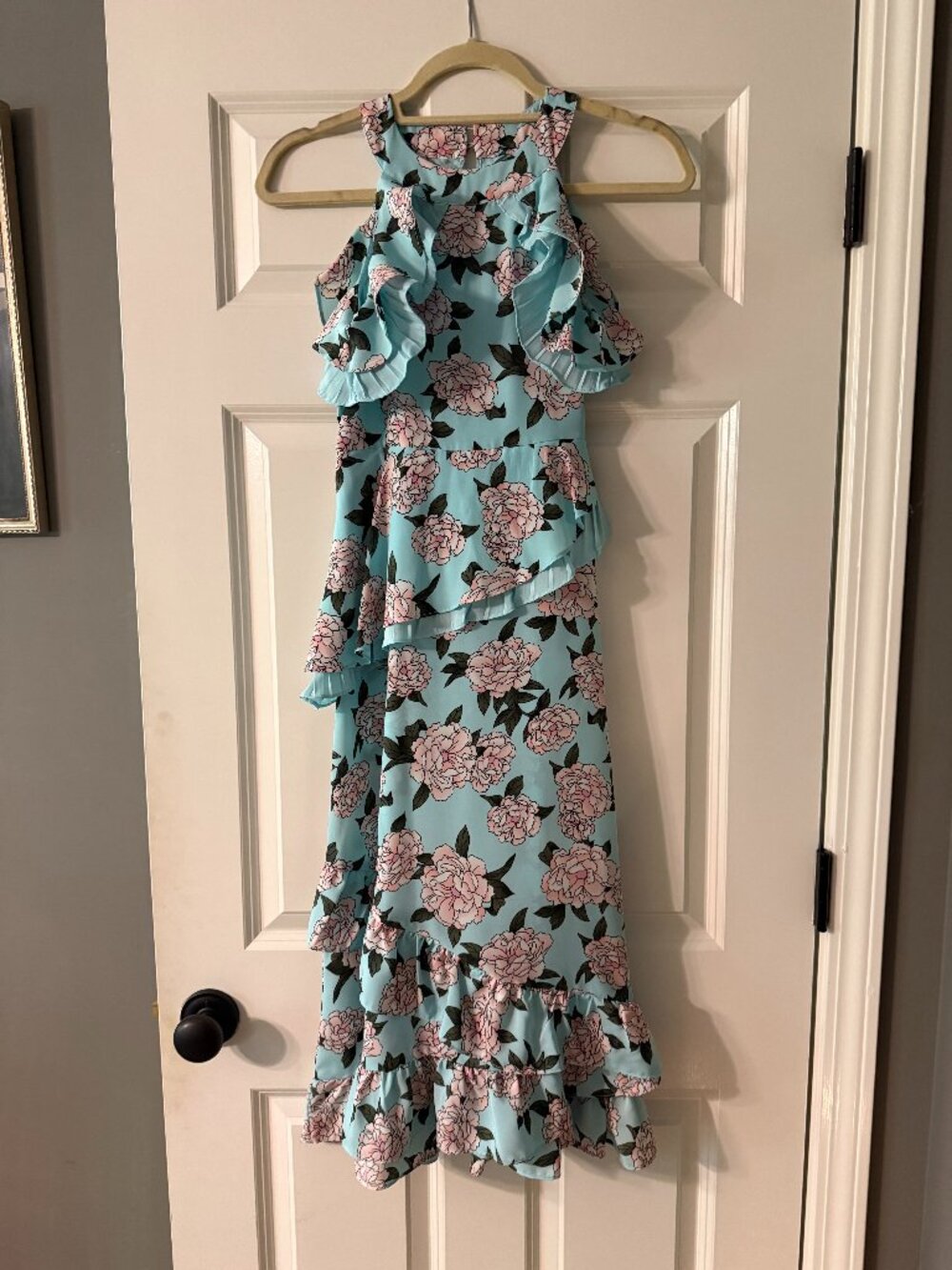 *Blush by Us Angels Floral Halter Maxi Dress*